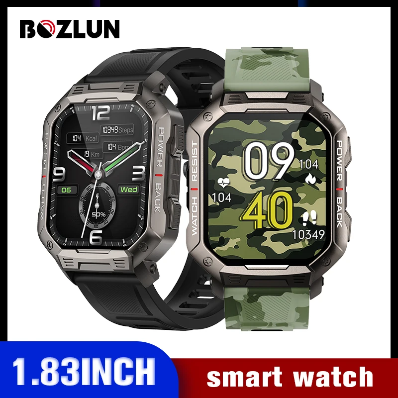 BOZLUN Smart Watch Men Pedometer 410mAh 1.83 inch Sports Fitness Tracker Bluetooth Call Waterproof SmartWatch for Android ios
BOZLUN Smart Watch Men Pedometer 410mAh 1.83 inch Sports Fitness Tracker Bluetooth Call Waterproof SmartWatch for Android ios
