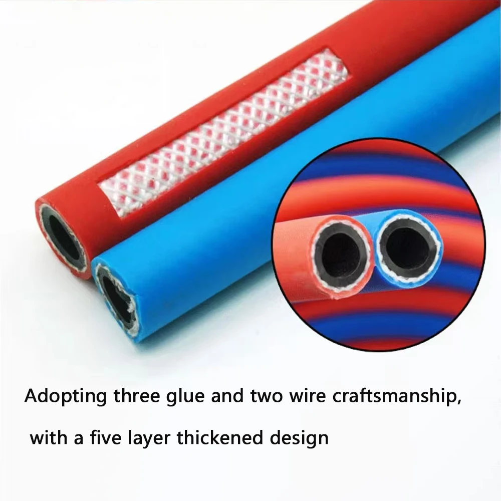 Dual Color ID 4mm/5mm/6mm Oxygen Acetylene Tube Connection Welding Gun Hose Red Blue 2L Oxygen Tube for Welding Equipment
Dual Color ID 4mm/5mm/6mm Oxygen Acetylene Tube Connection Welding Gun Hose Red Blue 2L Oxygen Tube for Welding Equipment