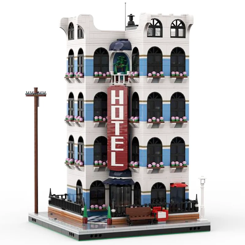 3578pcs Moc Corner Hotel DIY 3-Way Corner Building Premium Education Model Building Blocks Birthday Toys Gift for Professionals
3578pcs Moc Corner Hotel DIY 3-Way Corner Building Premium Education Model Building Blocks Birthday Toys Gift for Professionals