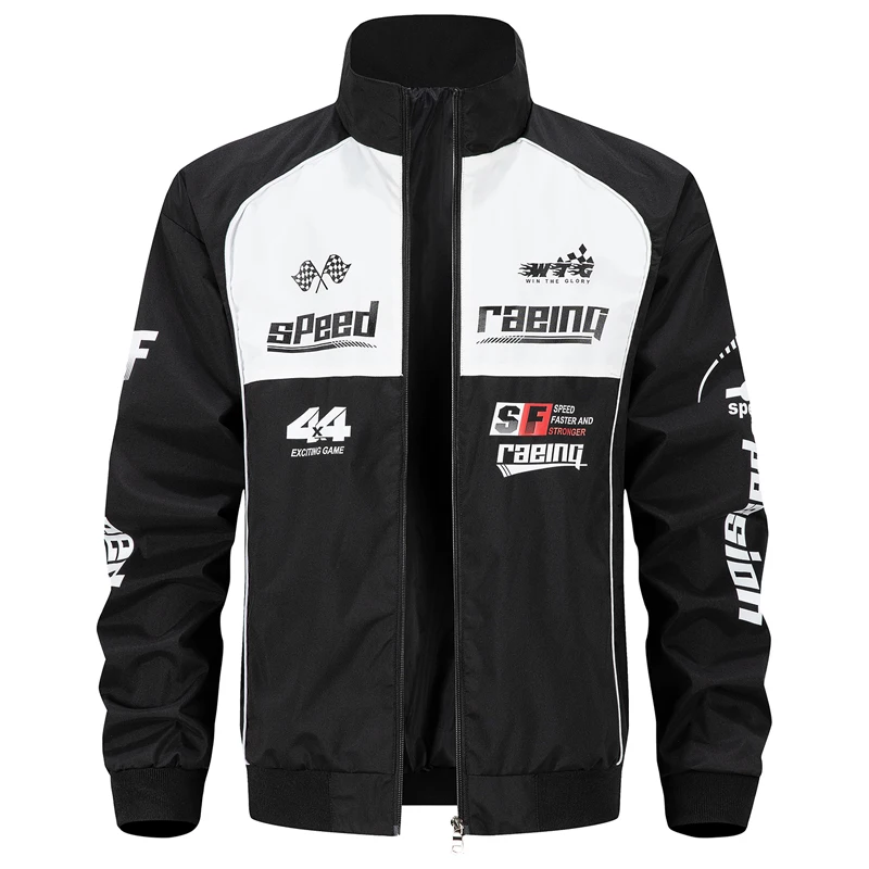 US Size Autumn Moto Racing Jacket Men's Stand Collar Jackets Patchwork Work Clothes Outdoor Casual Sport Motorcycle Riding Coats
US Size Autumn Moto Racing Jacket Men's Stand Collar Jackets Patchwork Work Clothes Outdoor Casual Sport Motorcycle Riding Coats