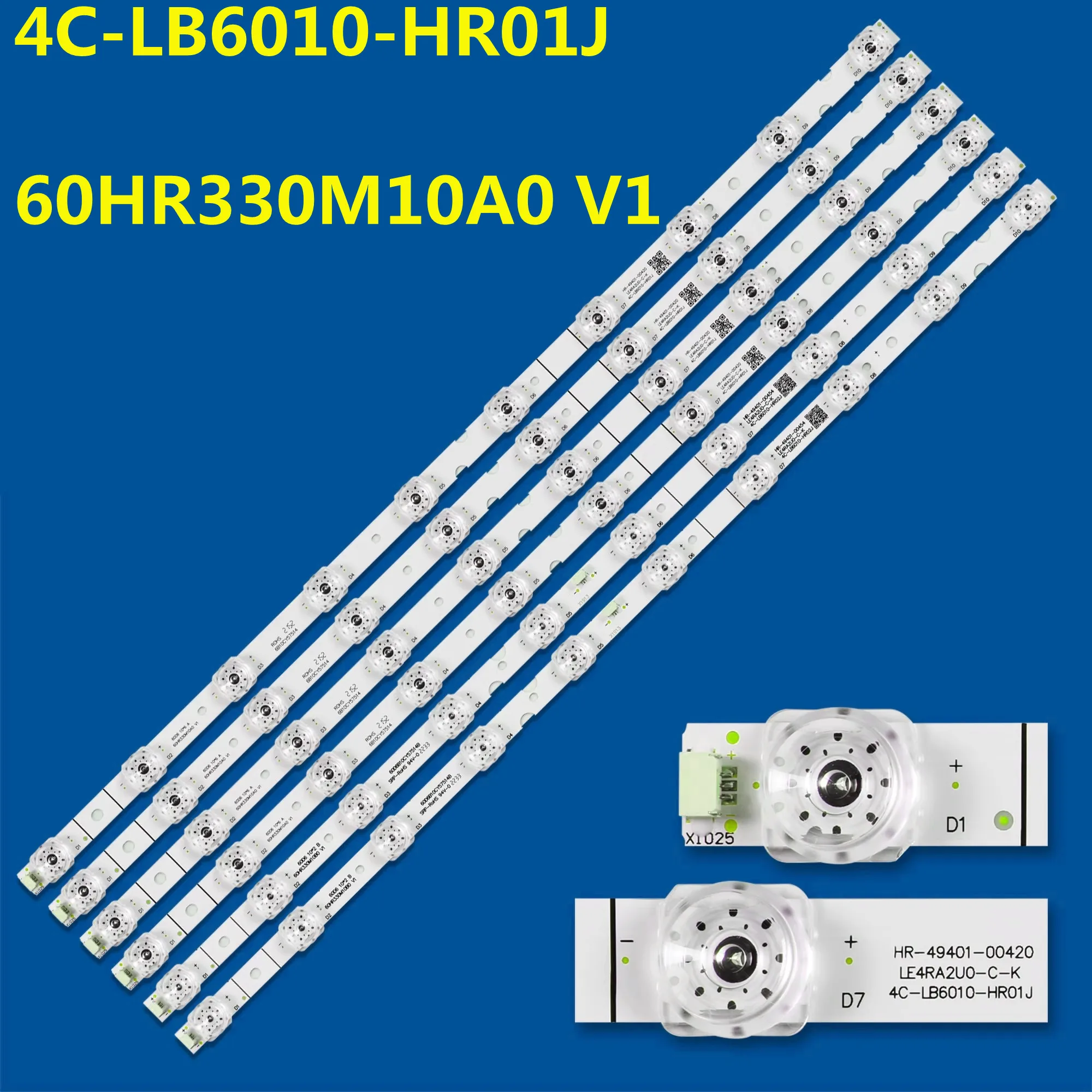 Лента светодиодной подсветки, 10 ламп 60HR330M10A0 V1 4C-LB6010-HR01J 4C-LB6010-YH01J YH02J Для 60V2 60L2 60F60 60D6 60EP660 60U5950C
Лента светодиодной подсветки, 10 ламп 60HR330M10A0 V1 4C-LB6010-HR01J 4C-LB6010-YH01J YH02J Для 60V2 60L2 60F60 60D6 60EP660 60U5950C