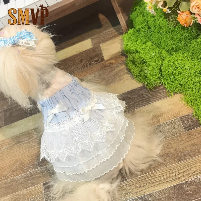 Azury Layered Lace Ruffle Pet Suspender Dress with Bow Decor Thin Breathable Summer Princess Dress for Small Pets Daily Outfit
Azury Layered Lace Ruffle Pet Suspender Dress with Bow Decor Thin Breathable Summer Princess Dress for Small Pets Daily Outfit
