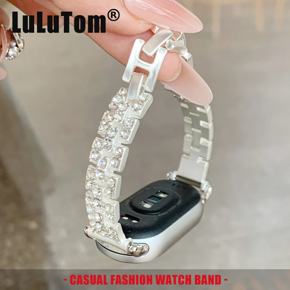 Sugar Cube Sparkling Diamond Metal Bracelet Strap For Xiaomi Mi Band 10 9 8 Pro Miband 8Pro 9 Pro Replace Wristband Watch Band
Sugar Cube Sparkling Diamond Metal Bracelet Strap For Xiaomi Mi Band 10 9 8 Pro Miband 8Pro 9 Pro Replace Wristband Watch Band