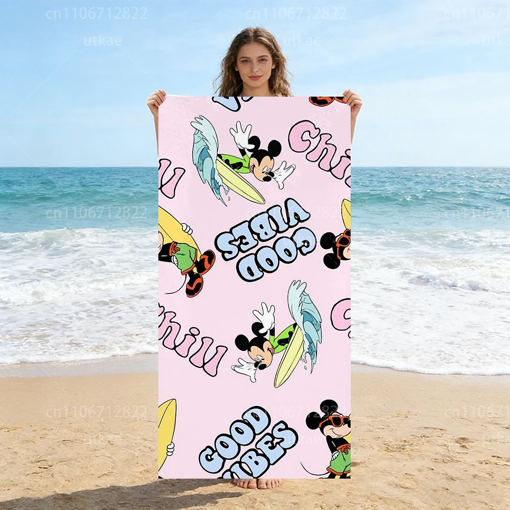 Пляжное полотенце Mickey Good Vibes - забавное летнее полотенце для плавания в бассейне и на пляже, кемпинга, путешествий
Пляжное полотенце Mickey Good Vibes - забавное летнее полотенце для плавания в бассейне и на пляже, кемпинга, путешествий