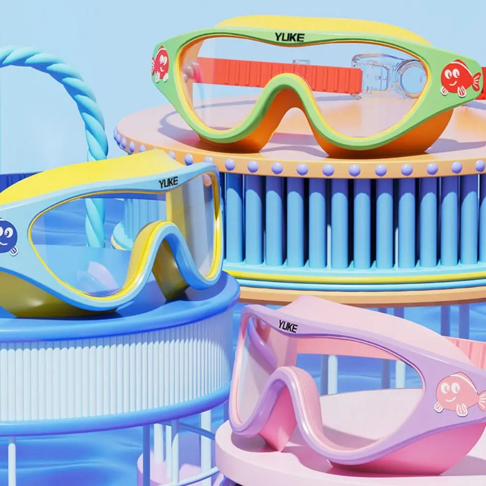 Waterproof Big Frame Swim Goggles Soft Silicone with Earplugs Children Swim Glasses Non-slip Anti Fog Swimming Eyewear for
Waterproof Big Frame Swim Goggles Soft Silicone with Earplugs Children Swim Glasses Non-slip Anti Fog Swimming Eyewear for