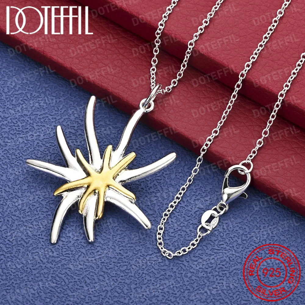 Ожерелье с подвеской в виде морской звезды из стерлингового серебра 925 пробы для женщин, свадьбы, помолвки, вечерние ювелирные изделия, подарок
Ожерелье с подвеской в виде морской звезды из стерлингового серебра 925 пробы для женщин, свадьбы, помолвки, вечерние ювелирные изделия, подарок