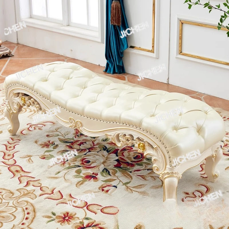 XJC Европейский резной табурет из массива дерева, диван, табурет, американская семейная кровать, передний табурет для спальни, шезлонг для смены обуви
XJC Европейский резной табурет из массива дерева, диван, табурет, американская семейная кровать, передний табурет для спальни, шезлонг для смены обуви