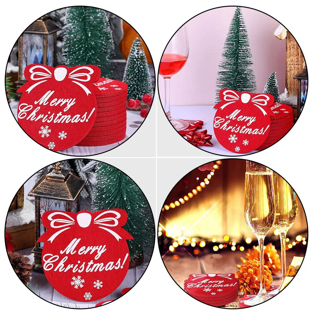 12Pcs Christmas Themed Cup Coasters Heavy Duty Felt Water Cup Mat for Dining Table Decoration Heat Insulation Christmas Coaster
12Pcs Christmas Themed Cup Coasters Heavy Duty Felt Water Cup Mat for Dining Table Decoration Heat Insulation Christmas Coaster