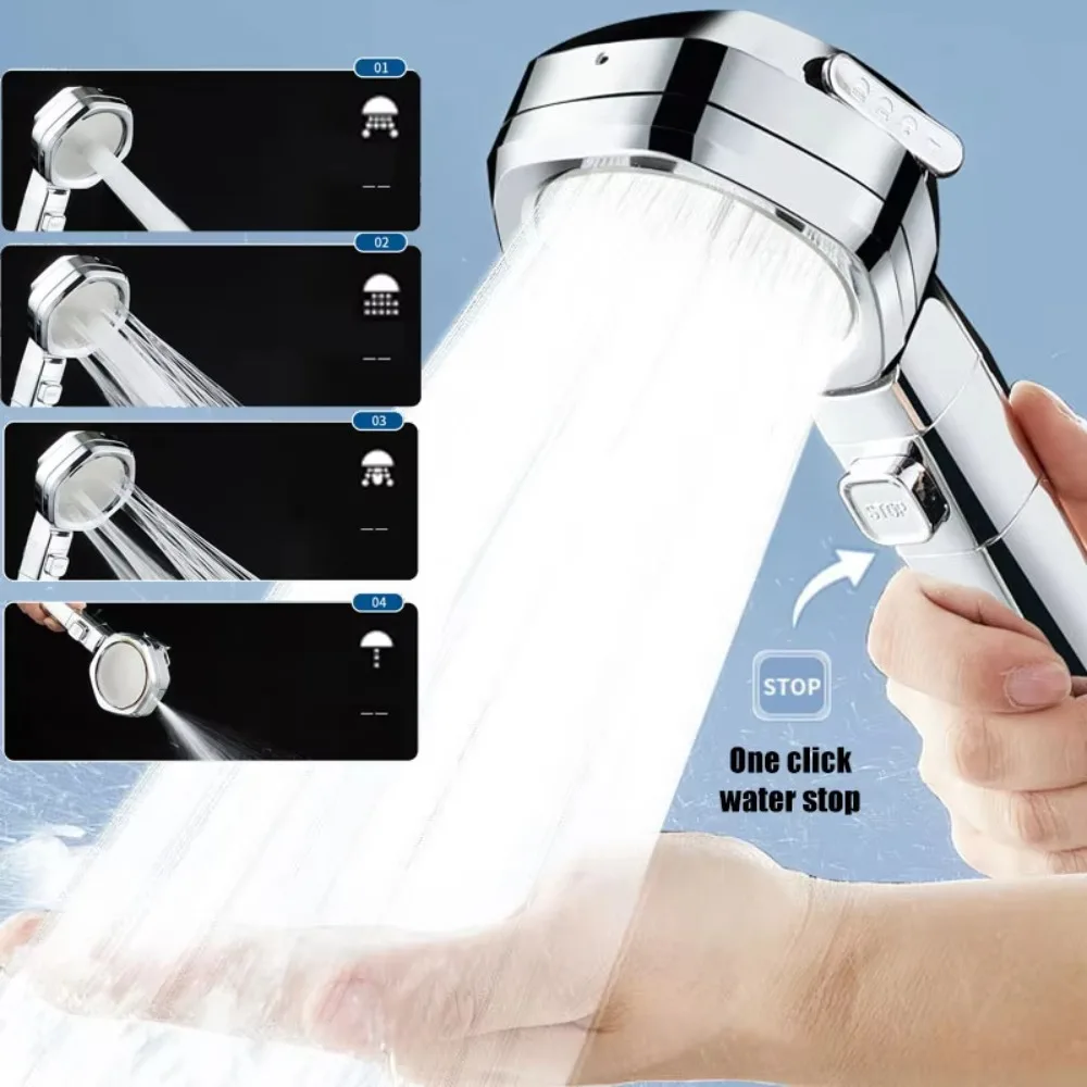 Hexagonal Shower Head Four-speed Supercharged With 1.5m Hose Hand Shower Head Large Flow Rainfall Fall-resistant
Hexagonal Shower Head Four-speed Supercharged With 1.5m Hose Hand Shower Head Large Flow Rainfall Fall-resistant
