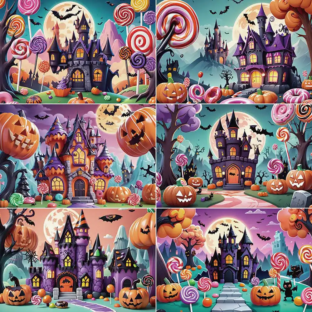 MOON.QG Halloween Candyland Photography Backdrop Castle Pumpkin Photocall Background Child Photo Studio Photozone Supplies
MOON.QG Halloween Candyland Photography Backdrop Castle Pumpkin Photocall Background Child Photo Studio Photozone Supplies