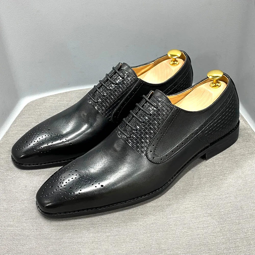 Men's Luxury Green & Black Genuine Leather Oxford Shoes Fashionable Lace-Up Formal Shoes Suitable for Wedding Office Business
Men's Luxury Green & Black Genuine Leather Oxford Shoes Fashionable Lace-Up Formal Shoes Suitable for Wedding Office Business