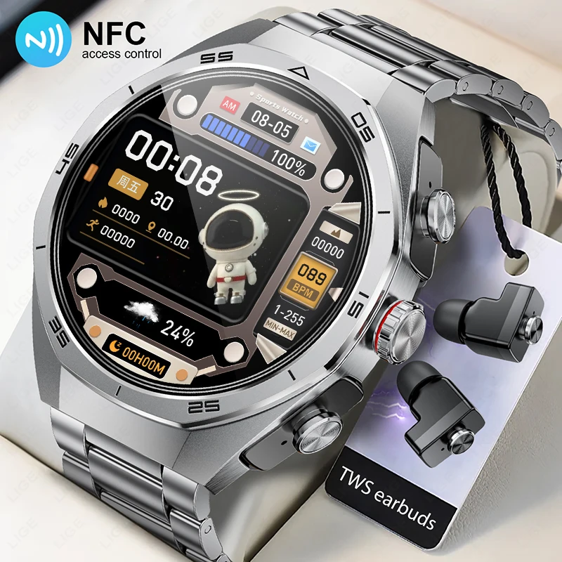 New 2in1 Smart Watch TWS Wireless Earphones NFC Heart Rate Blood Oxygen Fitness Tracker Sport BT Call Smartwatch with Headphones
New 2in1 Smart Watch TWS Wireless Earphones NFC Heart Rate Blood Oxygen Fitness Tracker Sport BT Call Smartwatch with Headphones