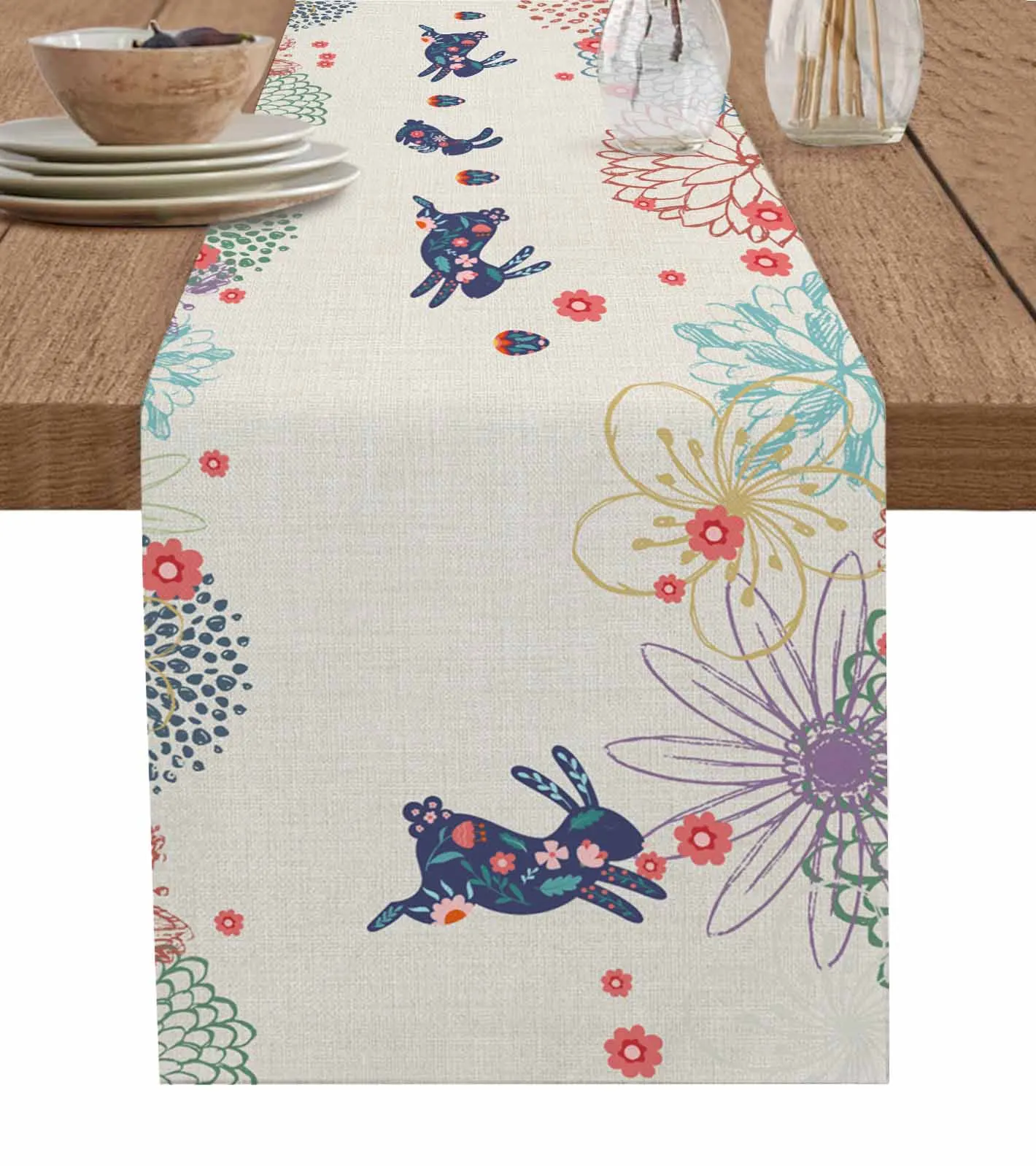 Rabbit Printed Easter Eggs And Flowers Table Runner Party Dining Table Cover Cloth Placemat Napkin Home Kitchen Decor
Rabbit Printed Easter Eggs And Flowers Table Runner Party Dining Table Cover Cloth Placemat Napkin Home Kitchen Decor