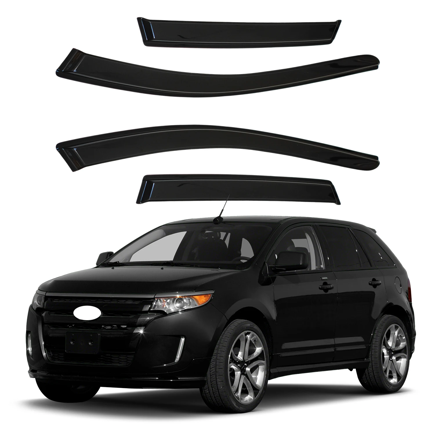 For Ford Edge 5-Door SUV 2007-2014 Tinted Outside Mount Wind Deflectors 4pcs Set 1.5MM Thick Rain Sun Vent Guards
For Ford Edge 5-Door SUV 2007-2014 Tinted Outside Mount Wind Deflectors 4pcs Set 1.5MM Thick Rain Sun Vent Guards