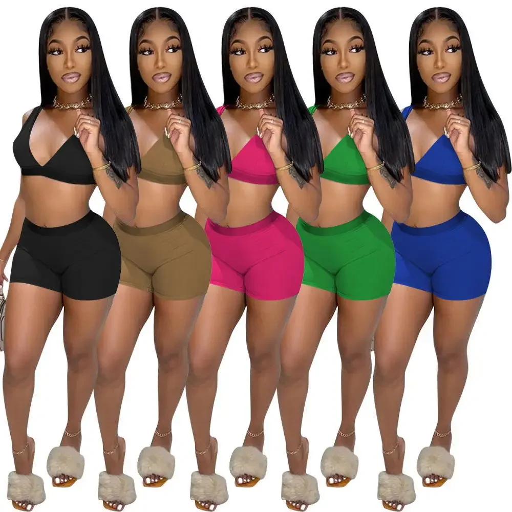 2025 Women's Solid Color Summer Beach Two-piece Set, Casual Sports Sexy Vest Sets Vestido Feminino Plus Size 3XS-3XL
2025 Women's Solid Color Summer Beach Two-piece Set, Casual Sports Sexy Vest Sets Vestido Feminino Plus Size 3XS-3XL
