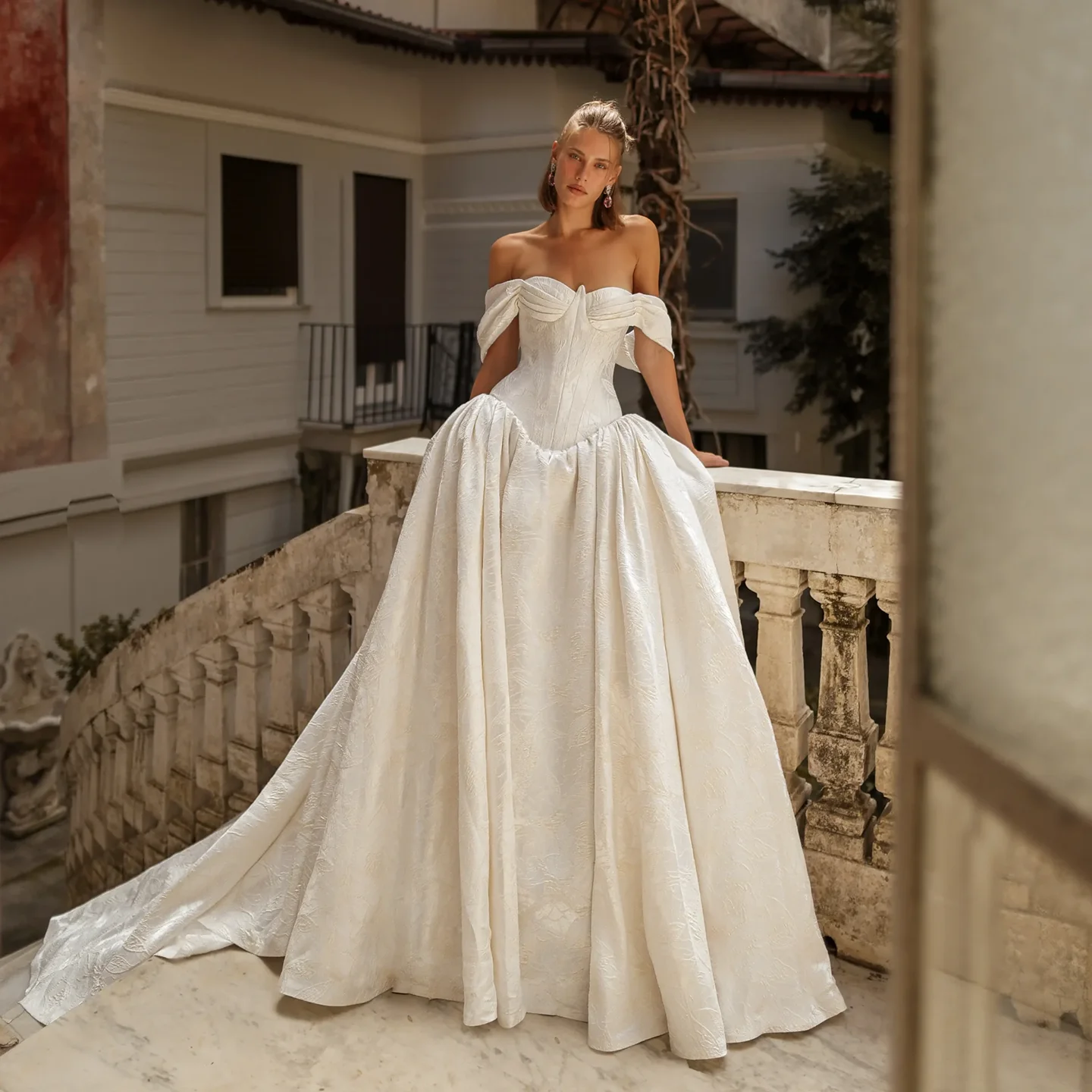 Sharon Said Elegant Jacquard Off Shoulder Wedding Dress with Sweetheart Neck vestidos de novia Women Bride Dresses SW181 Custom
Sharon Said Elegant Jacquard Off Shoulder Wedding Dress with Sweetheart Neck vestidos de novia Women Bride Dresses SW181 Custom