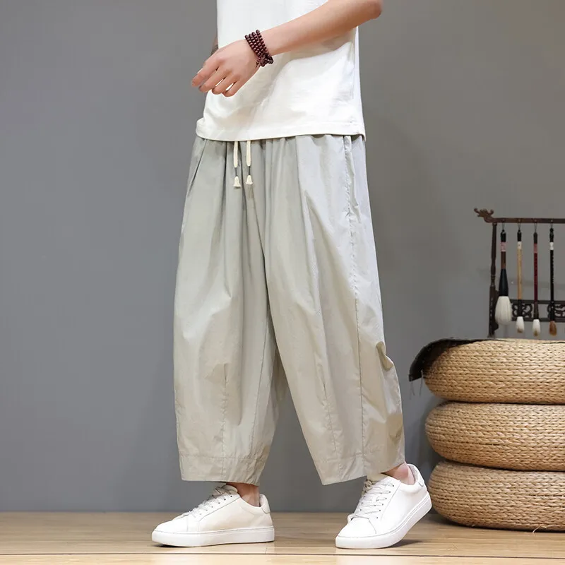 Summer New Chinese Style Men's Loose Wide Leg Pants Casual Thin Haren Pants Male Casual Sweatpants Vintage Loose Trousers
Summer New Chinese Style Men's Loose Wide Leg Pants Casual Thin Haren Pants Male Casual Sweatpants Vintage Loose Trousers