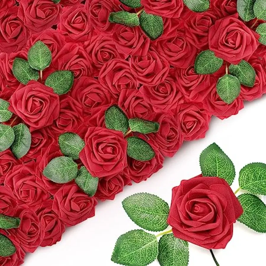 250 Pcs Artificial Roses Flowers Bulk Fake Rose with Stem Faux Bridal Flower Centerpiece for Wedding Mother's Day Decorations B
250 Pcs Artificial Roses Flowers Bulk Fake Rose with Stem Faux Bridal Flower Centerpiece for Wedding Mother's Day Decorations B