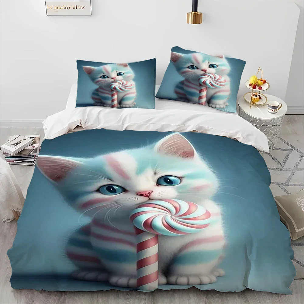 Single-Sided Cartoon Cat Printed Comforter, Comfortable Bedspreads, Duvet, King and Queen Bedding Sets, 3PCs
Single-Sided Cartoon Cat Printed Comforter, Comfortable Bedspreads, Duvet, King and Queen Bedding Sets, 3PCs