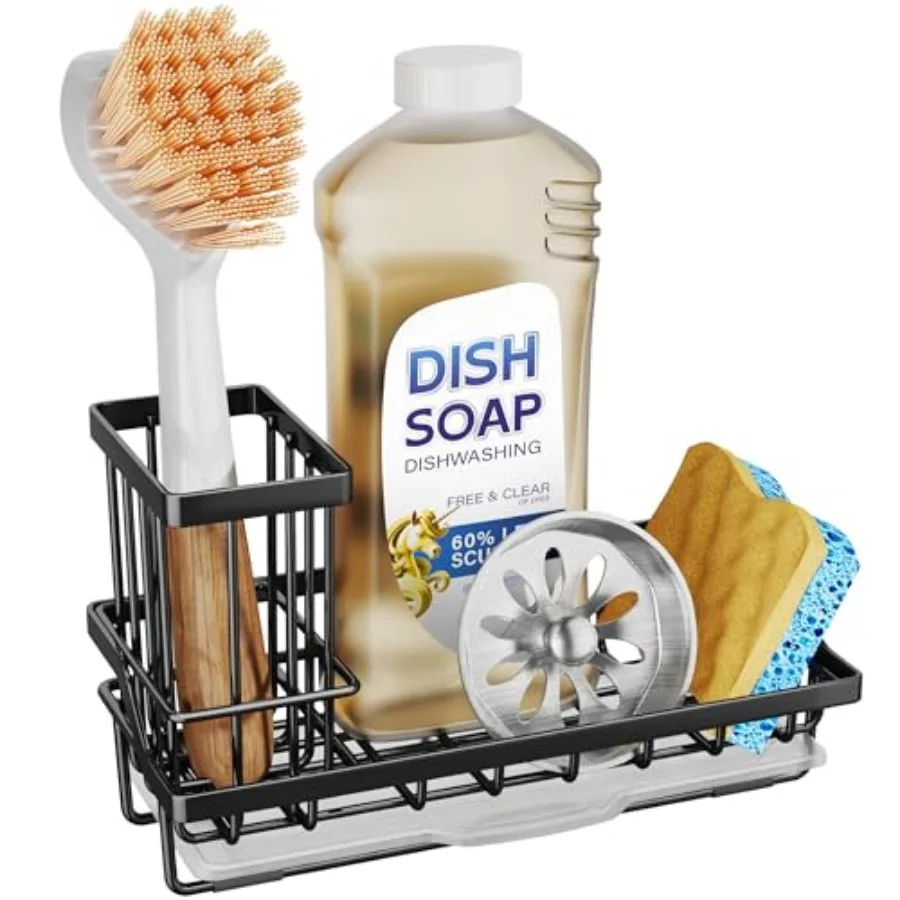 Sink Caddy Sponge Holder - Kitchen Sink Organizer with High Brush Holder for Countertop to Hold Dish Soaps and Sponges, Stainle
Sink Caddy Sponge Holder - Kitchen Sink Organizer with High Brush Holder for Countertop to Hold Dish Soaps and Sponges, Stainle