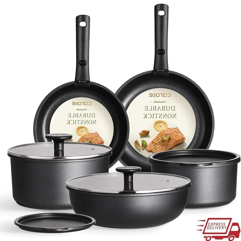 Non Stick Pots and Pans Set Removable Handle Cookware Induction Kitchen Set Detachable Easy Stack Cleaning 11pcs RV Cooking
Non Stick Pots and Pans Set Removable Handle Cookware Induction Kitchen Set Detachable Easy Stack Cleaning 11pcs RV Cooking