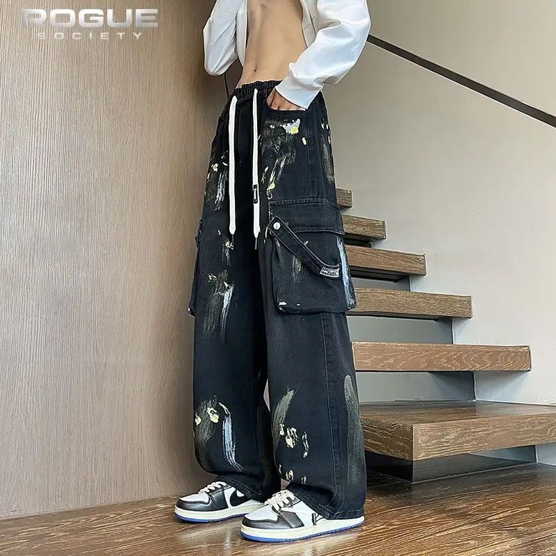 Hip Hop Streetwear Graffiti Paint Splatter Jeans Men High Waist Loose Wide Leg Denim Pants Vintage Harajuku Outfit Y2K Unisex
Hip Hop Streetwear Graffiti Paint Splatter Jeans Men High Waist Loose Wide Leg Denim Pants Vintage Harajuku Outfit Y2K Unisex