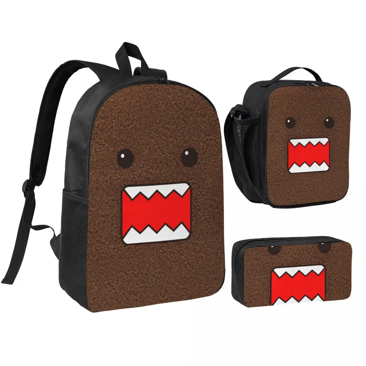Cute Cartoon Domo Kun Backpack Student Boys Girls BookBag School Bag Computer Shoulder Bags 3ps Insulated Lunch Bag Pencil Case
Cute Cartoon Domo Kun Backpack Student Boys Girls BookBag School Bag Computer Shoulder Bags 3ps Insulated Lunch Bag Pencil Case