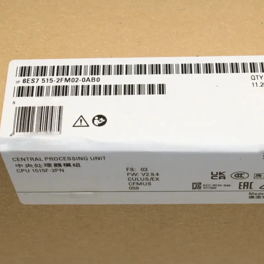 Новый центральный процессор 6ES7515-2FM02-0AB0 S7-1500F 1515F-2 PN 6ES7 515-2FM02-0AB0
Новый центральный процессор 6ES7515-2FM02-0AB0 S7-1500F 1515F-2 PN 6ES7 515-2FM02-0AB0