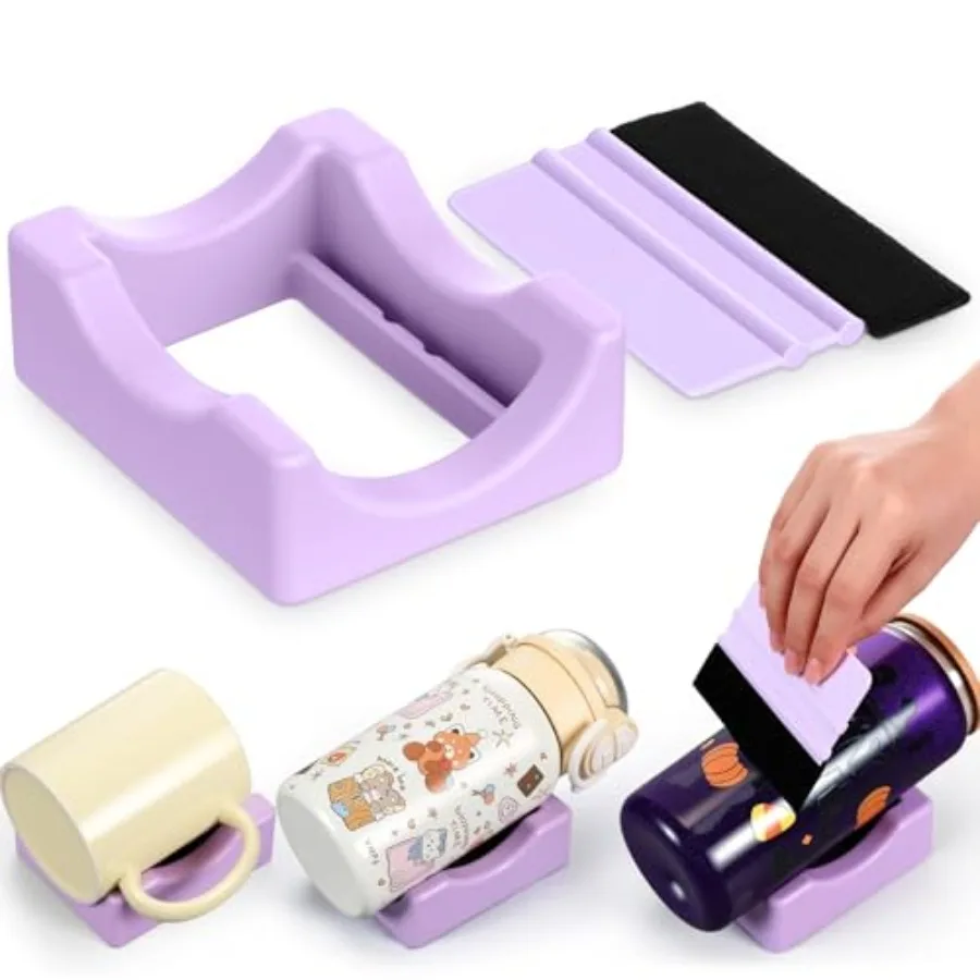 Silicone Cup Cradle for Tumblers with Built in Slot and Felt Squeegee Tumbler Holder for Crafts Use to Apply UV Dtf Stickers Vi
Silicone Cup Cradle for Tumblers with Built in Slot and Felt Squeegee Tumbler Holder for Crafts Use to Apply UV Dtf Stickers Vi