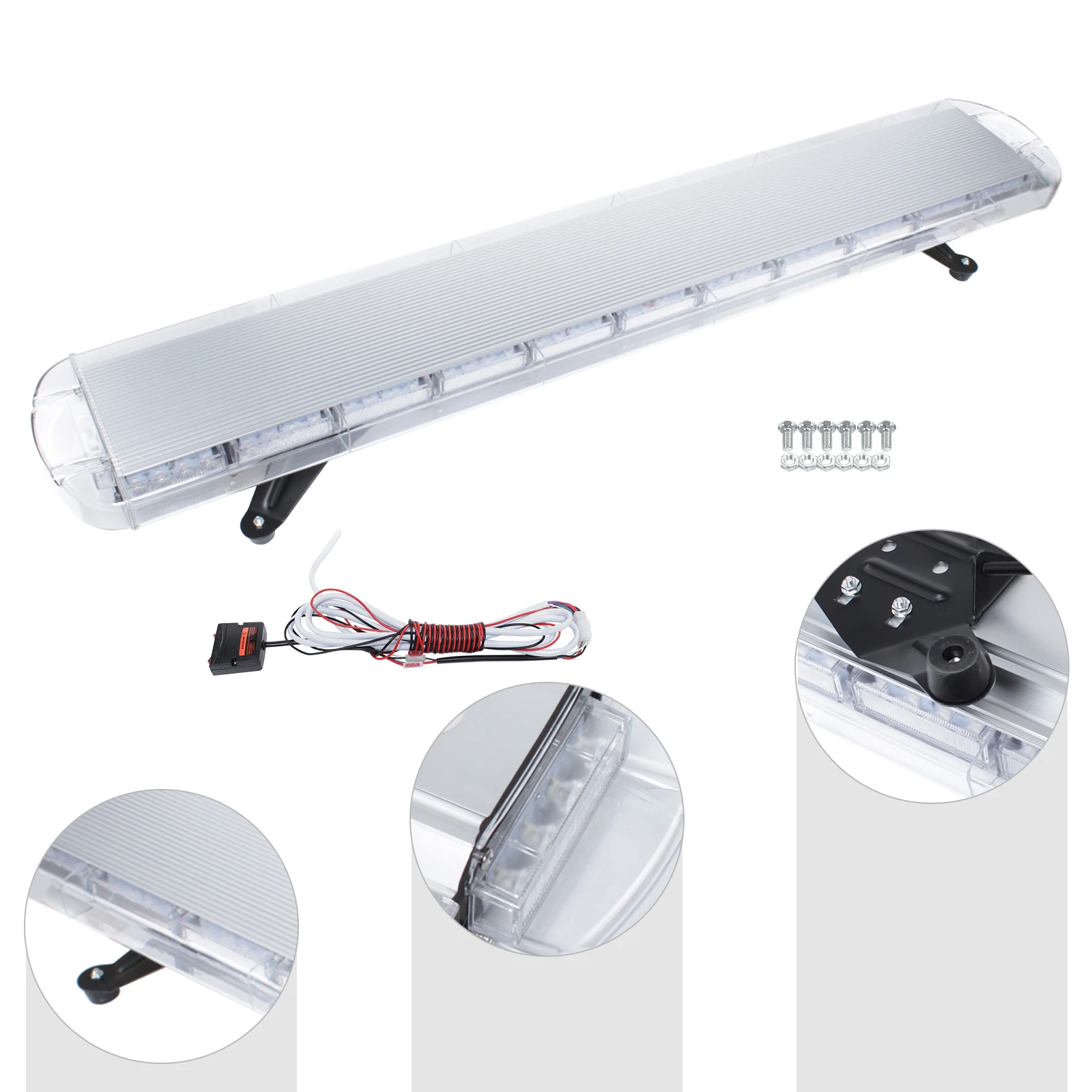 51" 96W Universal LED Amber Strobe Light Bar DC12-24V Emergency Beacon Warn Tow Truck Response
51" 96W Universal LED Amber Strobe Light Bar DC12-24V Emergency Beacon Warn Tow Truck Response