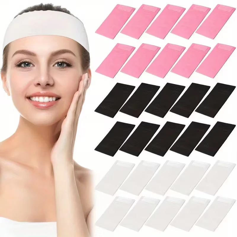 10/50/100pcs Disposable Headbands Spa Salon Facial Headband Black White Pink Elastic Adjustable Magic Tape Skincare Accessory
10/50/100pcs Disposable Headbands Spa Salon Facial Headband Black White Pink Elastic Adjustable Magic Tape Skincare Accessory