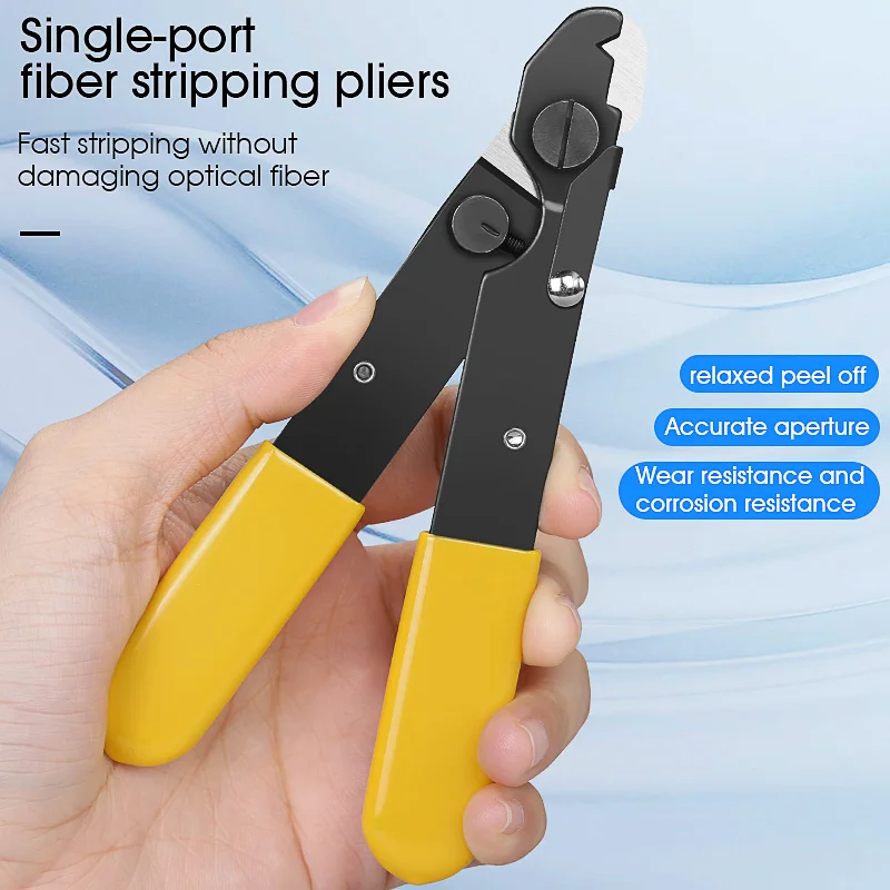 COMPTYCO Single Port Fiber Stripping Pliers Fiber Optic Coating Stripping Pliers FTTH Tool Optical Fiber Stripper
COMPTYCO Single Port Fiber Stripping Pliers Fiber Optic Coating Stripping Pliers FTTH Tool Optical Fiber Stripper