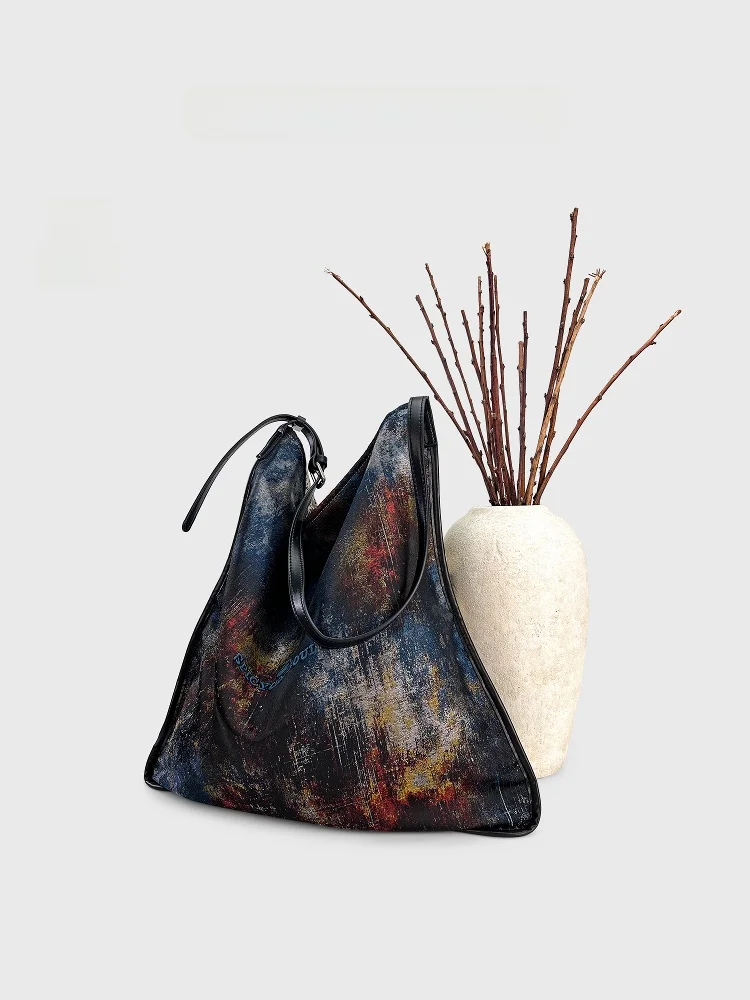 SpicyCapSoul Original Fashion Double-Sided Oil Painting Tote Bag Crossbody Single Shoulder Bag British Style Geometric Pattern
SpicyCapSoul Original Fashion Double-Sided Oil Painting Tote Bag Crossbody Single Shoulder Bag British Style Geometric Pattern