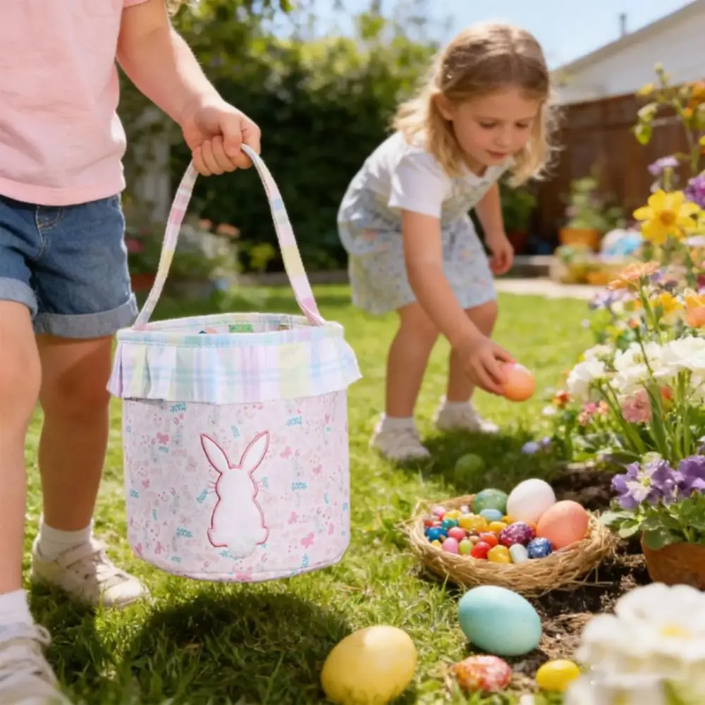 Pom-Pom Tail Easter Basket Embroidered Personalized Rabbit Basket Empty Design Chocolate Candy Easter Bucket Boys Girls
Pom-Pom Tail Easter Basket Embroidered Personalized Rabbit Basket Empty Design Chocolate Candy Easter Bucket Boys Girls