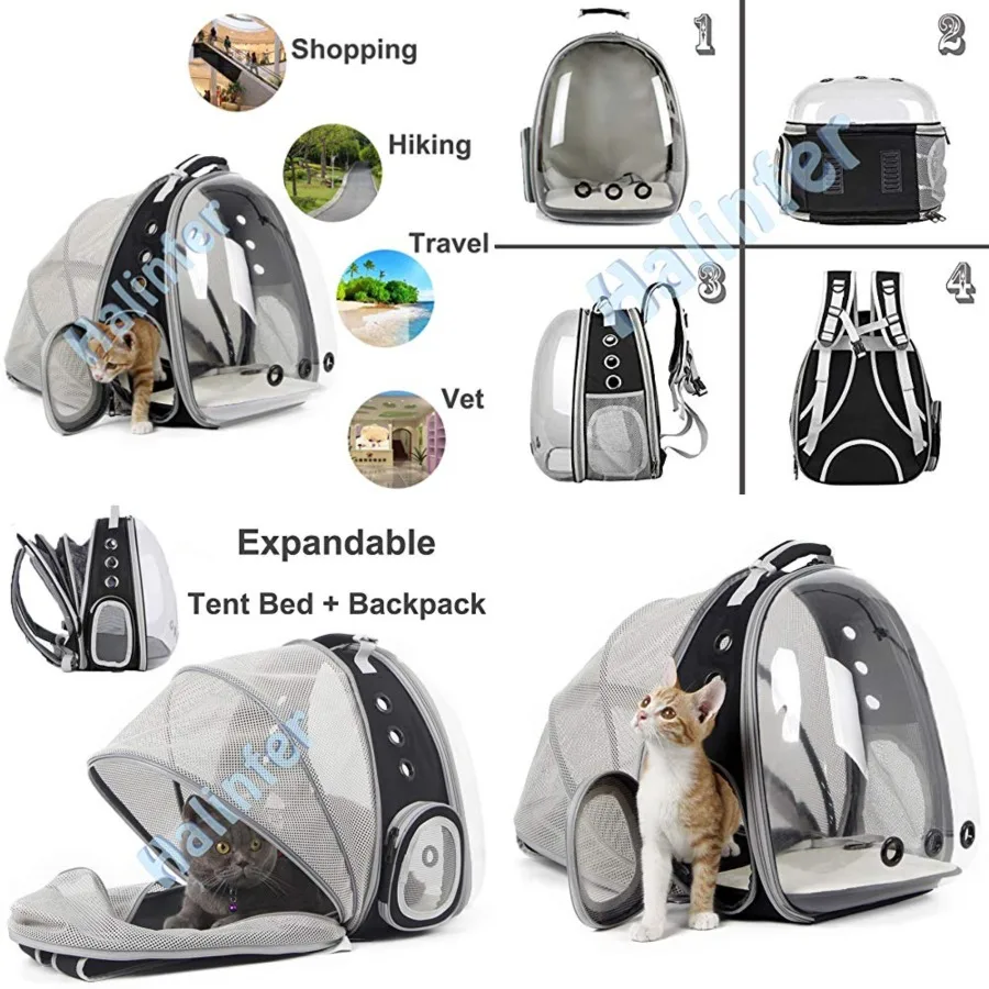 Back Expandable Cat Backpack Carrier, Fit up to 12 lbs, Space Capsule Bubble Window Pet Carrier Backpack to Carry and Transport
Back Expandable Cat Backpack Carrier, Fit up to 12 lbs, Space Capsule Bubble Window Pet Carrier Backpack to Carry and Transport