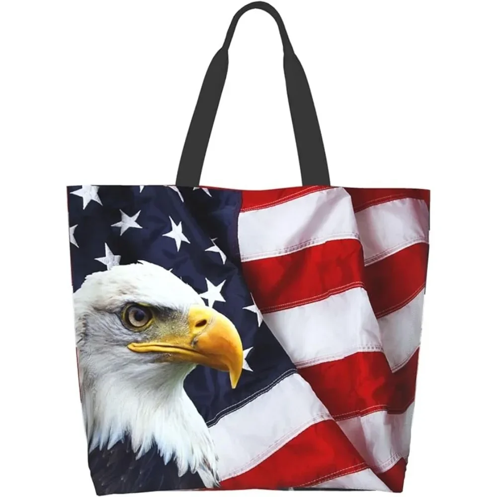 American Flag Canvas Tote Bag Large Women Casual Shoulder Bag Handbag Reusable Multipurpose Shopping Grocery Bag for Outdoors
American Flag Canvas Tote Bag Large Women Casual Shoulder Bag Handbag Reusable Multipurpose Shopping Grocery Bag for Outdoors
