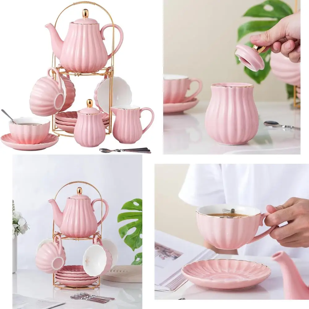 Purple 8 oz Coffee Cup and Teacup Set with Teapot, Sugar Bowl, Cream Pitcher, Teaspoons, and Tea Accessories
Purple 8 oz Coffee Cup and Teacup Set with Teapot, Sugar Bowl, Cream Pitcher, Teaspoons, and Tea Accessories