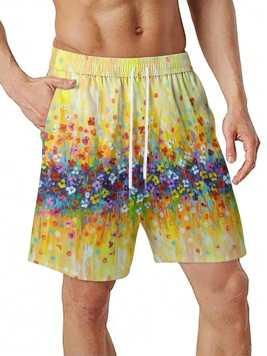 Mens Floral Print Beach Shorts Summer Casual Vacation Swim Trunks
Mens Floral Print Beach Shorts Summer Casual Vacation Swim Trunks