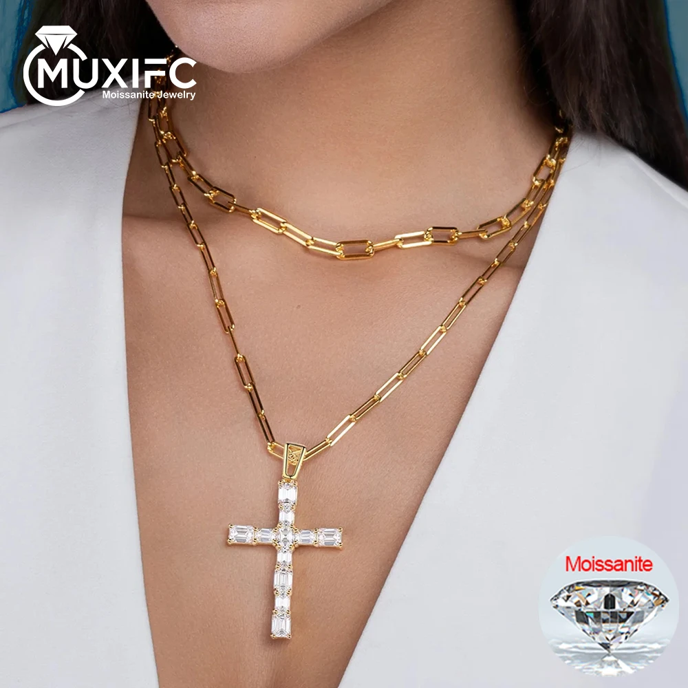 MUXIFC Cross Moissanite Pendant Choker Necklace for Women Vintage Double Layers Chain Drop Necklaces 925 Silver Jewelry Gift
MUXIFC Cross Moissanite Pendant Choker Necklace for Women Vintage Double Layers Chain Drop Necklaces 925 Silver Jewelry Gift