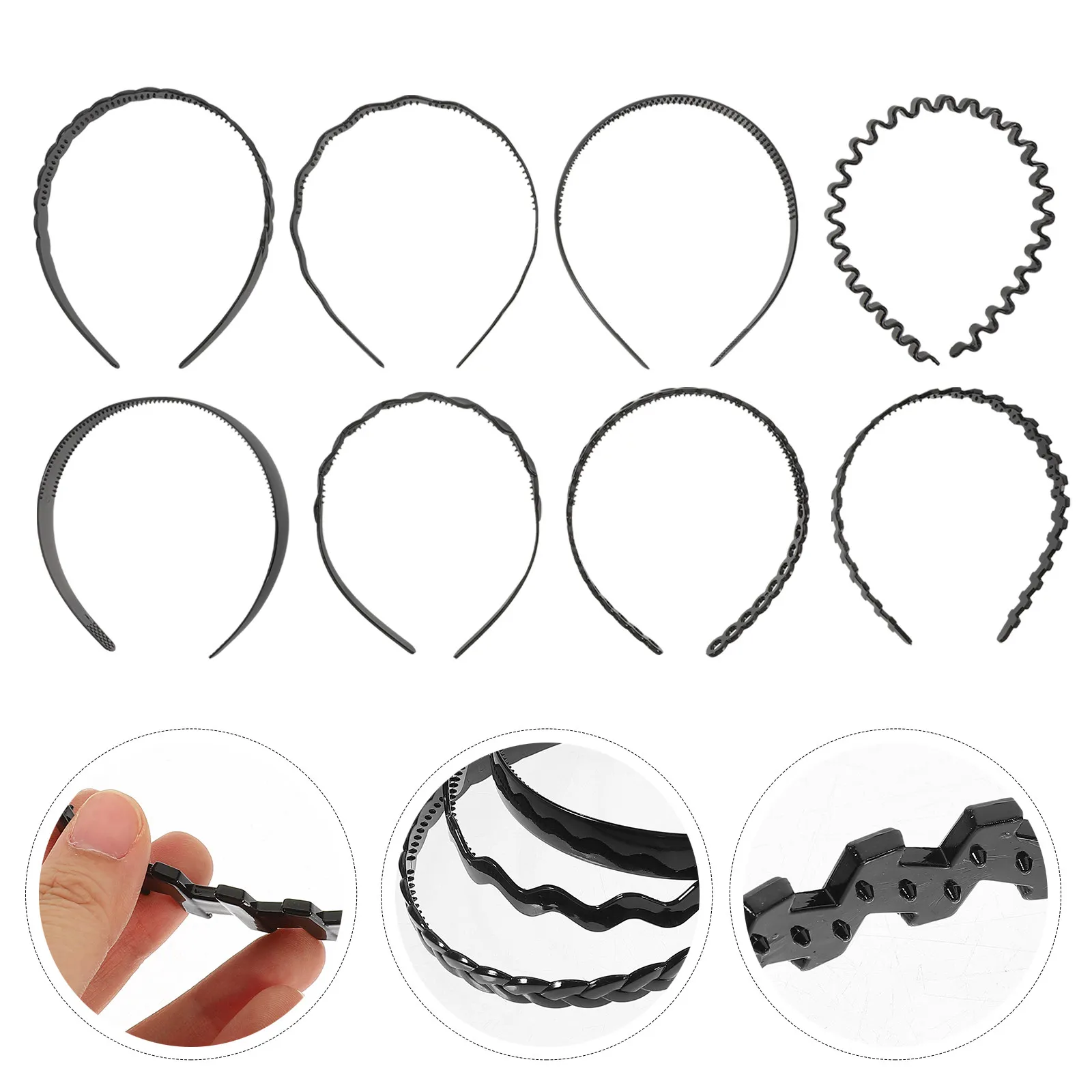 8Pcs Non-Slip Headbands for Women Hair Teeth Design Plastic Hair Band Workout Face Wash Headband Hairband Fashion
8Pcs Non-Slip Headbands for Women Hair Teeth Design Plastic Hair Band Workout Face Wash Headband Hairband Fashion