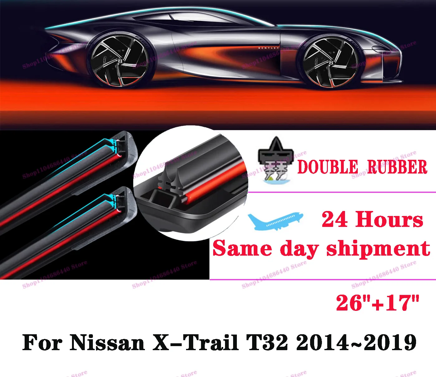 For Nissan X-Trail T32 2014~2019 Front Windscreen Windshield Wipers Car Accessories 2015 2016 2017 2018 X Trail Car Wiper Blades
For Nissan X-Trail T32 2014~2019 Front Windscreen Windshield Wipers Car Accessories 2015 2016 2017 2018 X Trail Car Wiper Blades
