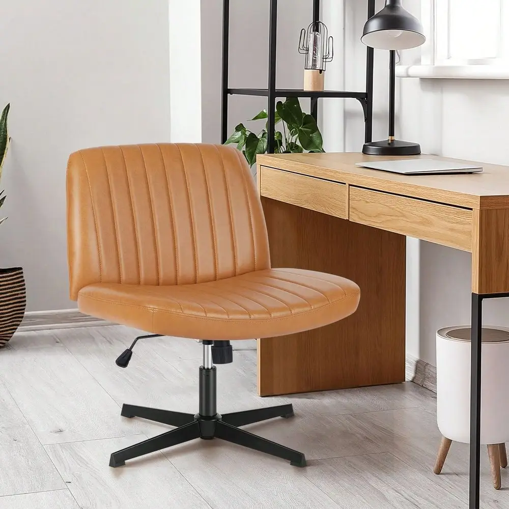 Comfy Criss Cross Chair, PU Leather Cross Legged Office Desk Chairs No Wheels, Swivel Height Adjustable Wide Seat For Computer
Comfy Criss Cross Chair, PU Leather Cross Legged Office Desk Chairs No Wheels, Swivel Height Adjustable Wide Seat For Computer