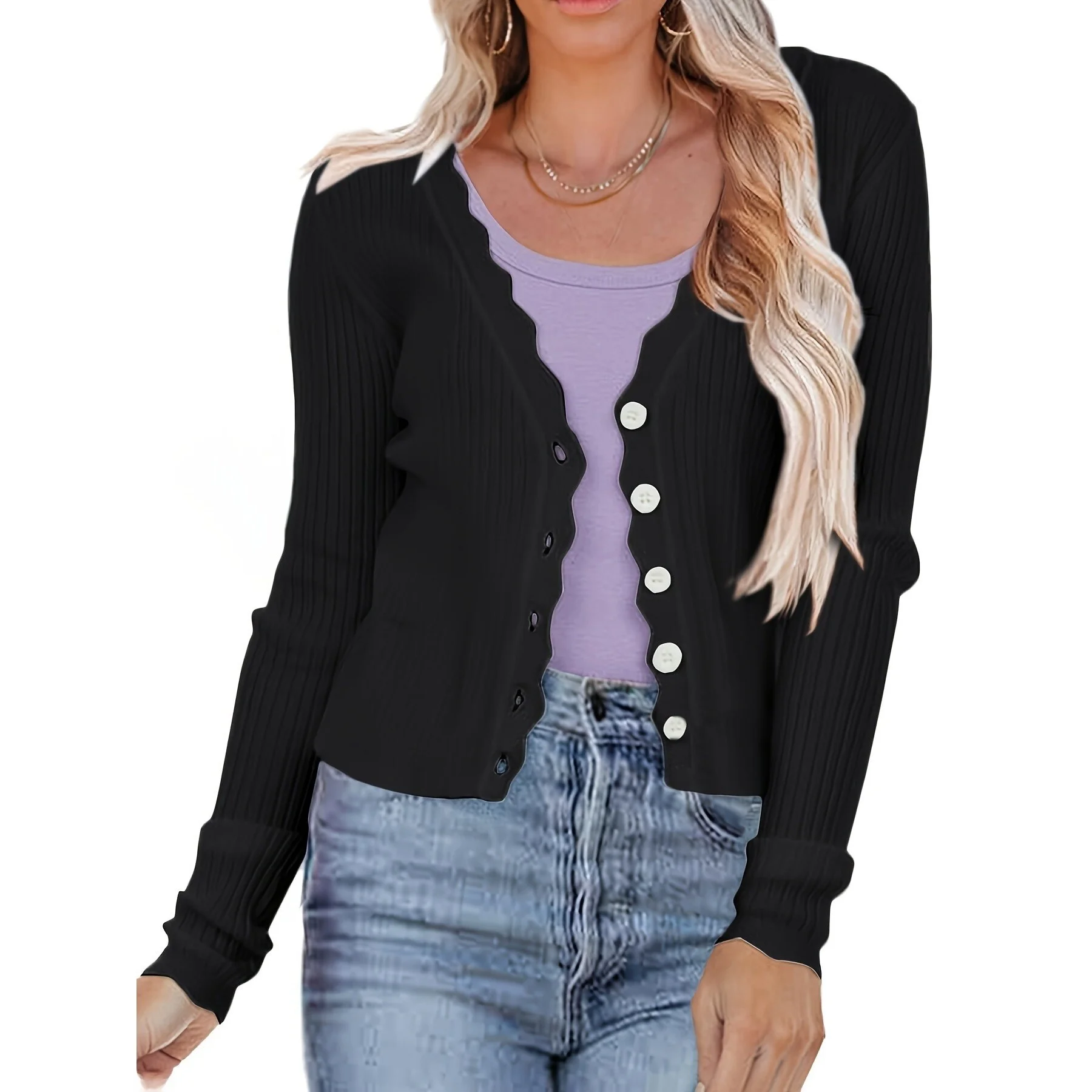 Cool Style Knit Top Jacket Minimalist Open Cardigan Women's Spring Fashion Casual Comfortable Knitted Sweater
Cool Style Knit Top Jacket Minimalist Open Cardigan Women's Spring Fashion Casual Comfortable Knitted Sweater