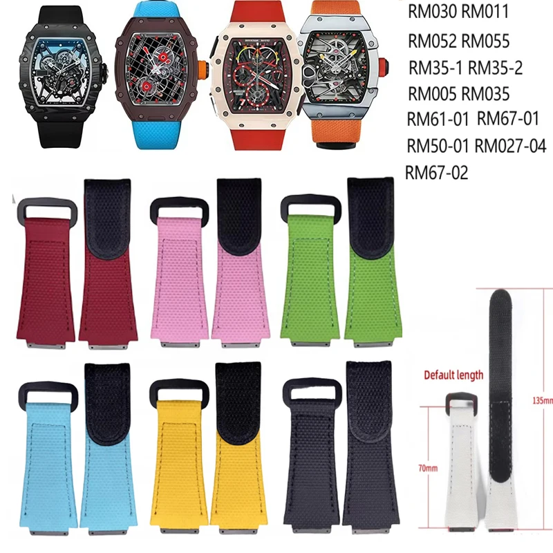 RM67 Customized FKM Rubber Watch Strap For Richard Mille Elastic Nylon RM011 RM030 RM005 RM035 RM0 55 RM35-01 Watchband Bracelet
RM67 Customized FKM Rubber Watch Strap For Richard Mille Elastic Nylon RM011 RM030 RM005 RM035 RM0 55 RM35-01 Watchband Bracelet