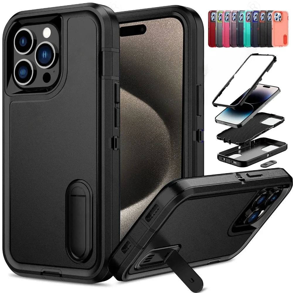 3 in 1 Hybrid Heavy Duty Armor Case for IPhone 16 Pro Max 16 Plus 5G Shockproof Protective Invisible Kickstand Ohter Cover Box
3 in 1 Hybrid Heavy Duty Armor Case for IPhone 16 Pro Max 16 Plus 5G Shockproof Protective Invisible Kickstand Ohter Cover Box