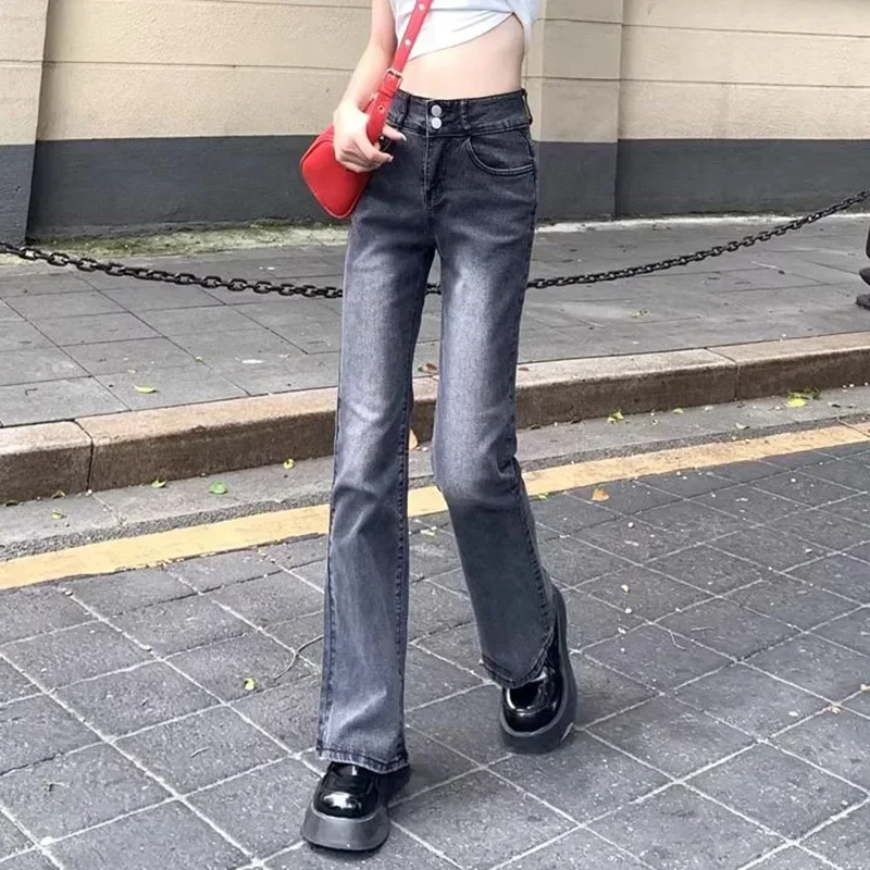 Lady Classic Simple Slim Fit Denim Trousers Woman Popular High Waist Casual Flare Jeans Female Vintage Elastic Bell Bottom Pants
Lady Classic Simple Slim Fit Denim Trousers Woman Popular High Waist Casual Flare Jeans Female Vintage Elastic Bell Bottom Pants