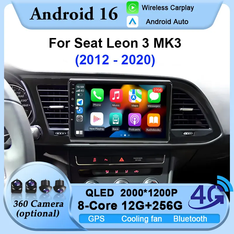 360 Camera Car Radio Android 16 For Seat Leon 3 MK3 2012-2020 LHD GPS Navigation Carplay Auto 4G Multimedia Video Player Stereo
360 Camera Car Radio Android 16 For Seat Leon 3 MK3 2012-2020 LHD GPS Navigation Carplay Auto 4G Multimedia Video Player Stereo