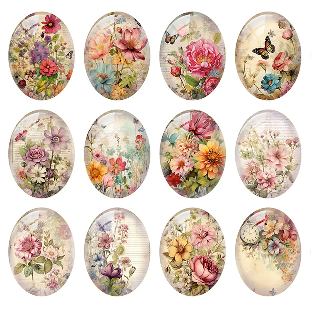 Random Mixed Round/Oval/Square Retro Flower Plants Butterflies Photo Glass Cabochon Flatback Demo Cameo For Diy Jewelry Making
Random Mixed Round/Oval/Square Retro Flower Plants Butterflies Photo Glass Cabochon Flatback Demo Cameo For Diy Jewelry Making
