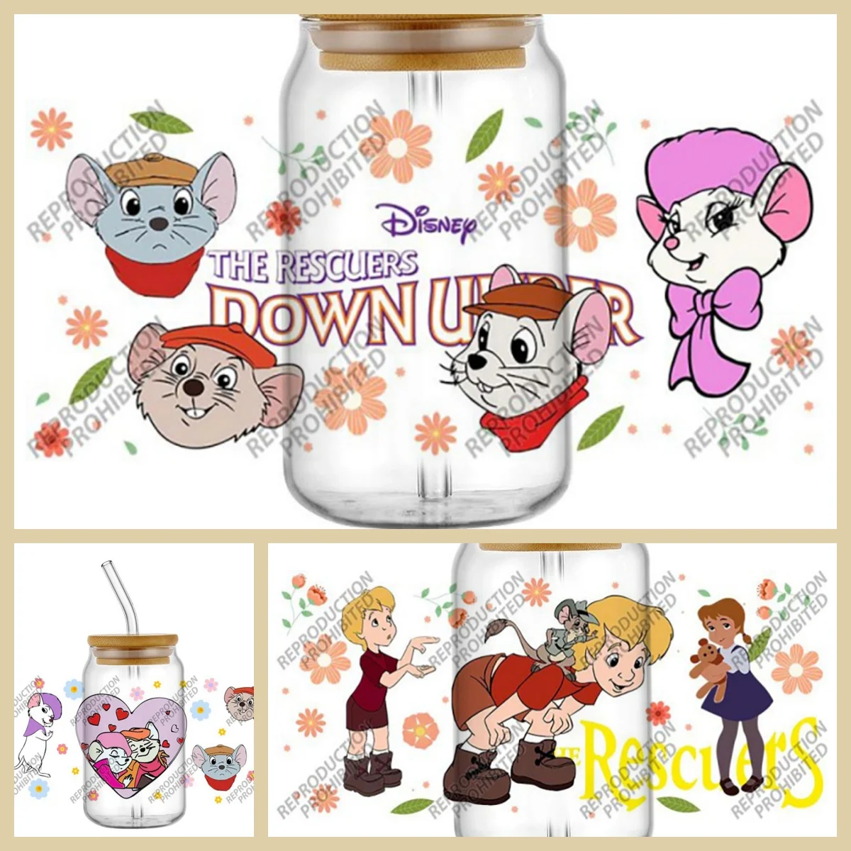 New Design 3D The Rescuers Decal UV DTF Cup Wrap for 16oz Libbey Glasses Washable DIY Mug Cartoon Hero Mouse Transfer Sticker
New Design 3D The Rescuers Decal UV DTF Cup Wrap for 16oz Libbey Glasses Washable DIY Mug Cartoon Hero Mouse Transfer Sticker
