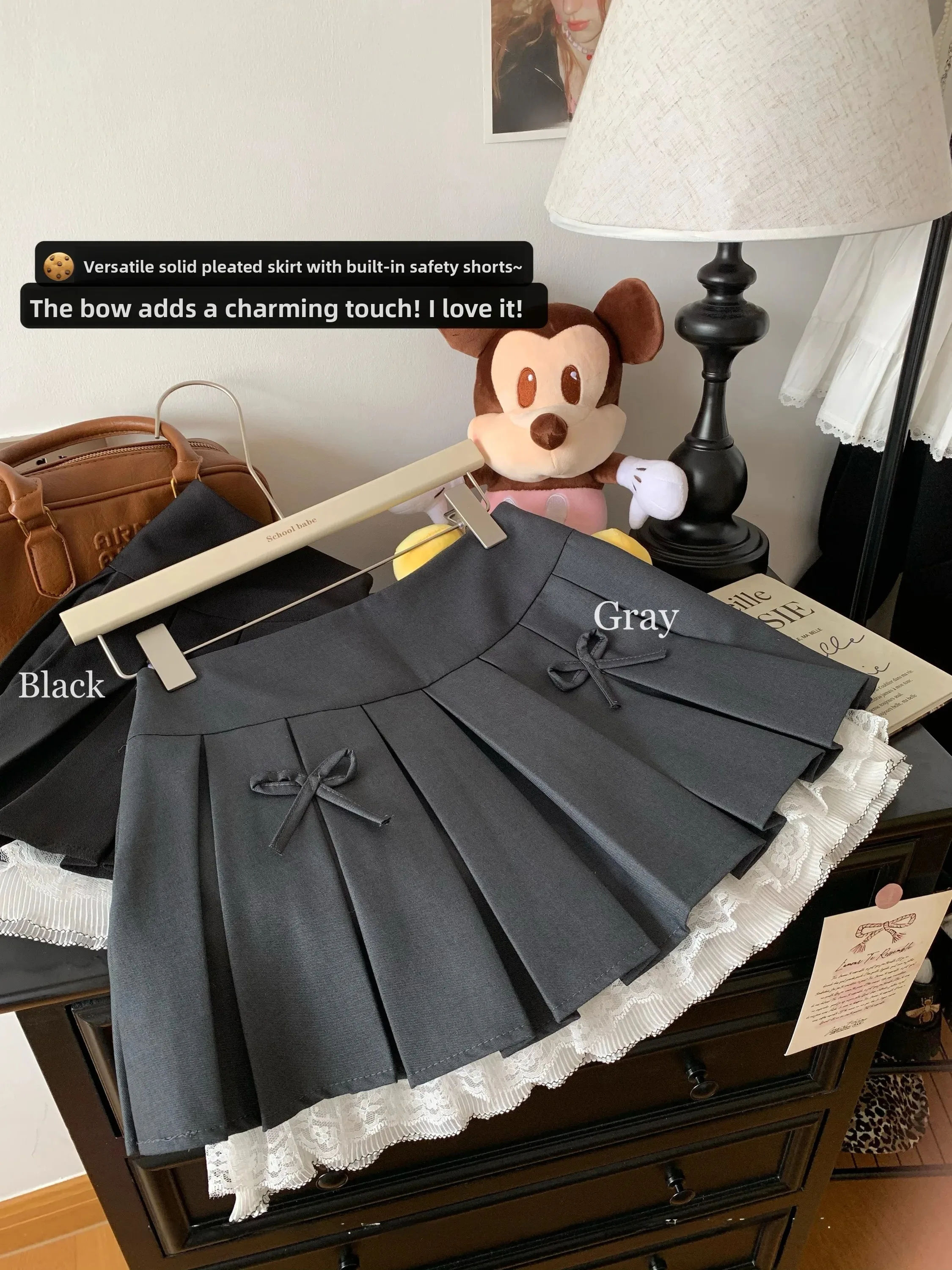 American College Style Pleated Short Skirt Women Spring Autumn plus Size Design Sense Lace High Waist Slimming Half Skirt
American College Style Pleated Short Skirt Women Spring Autumn plus Size Design Sense Lace High Waist Slimming Half Skirt